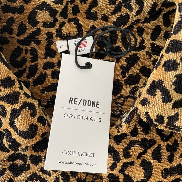 RE/DONE Cheetah Crop Jacket XS - Picture 11 of 13